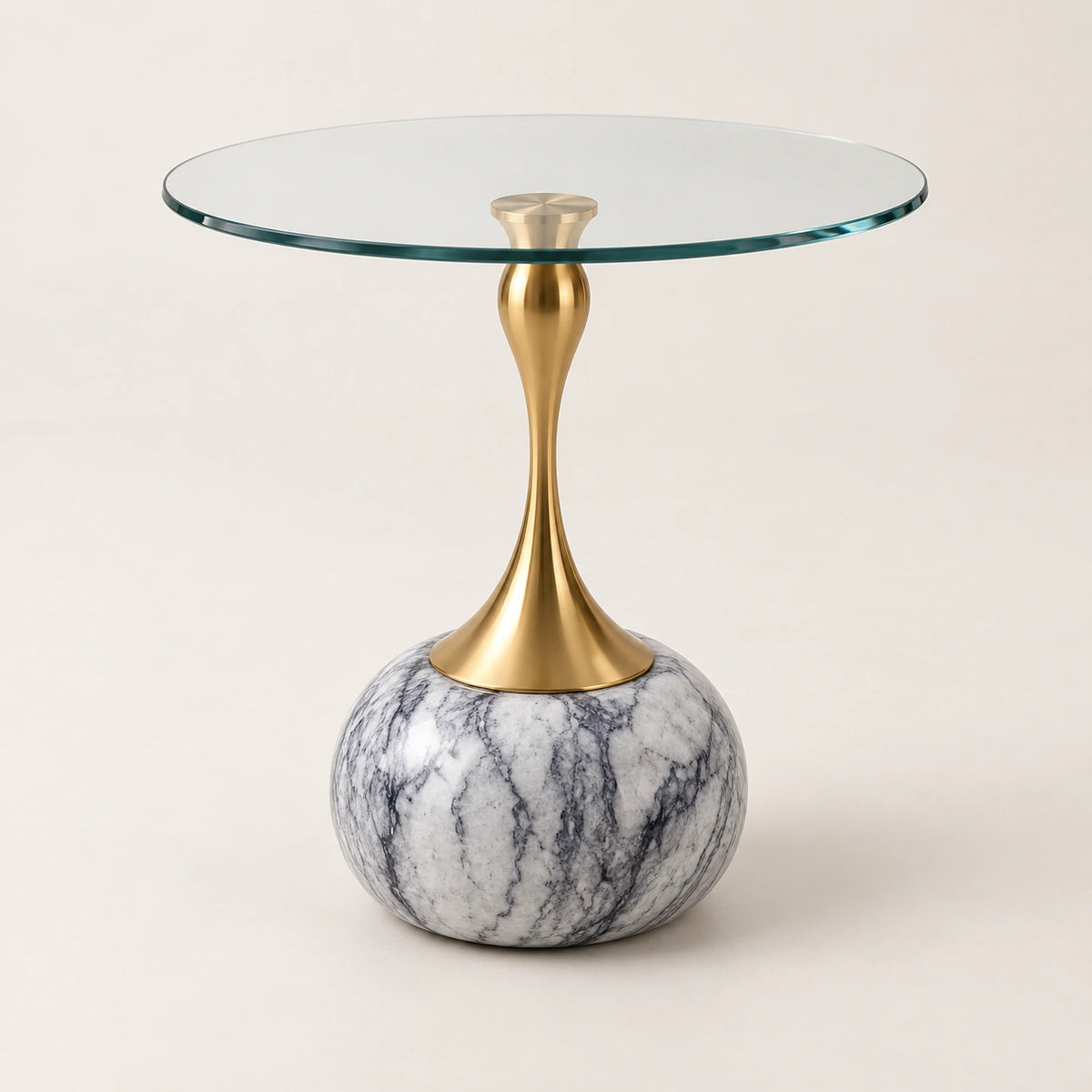 Table d’appoint DUNE - Blanc à veines contrastées - vue 4