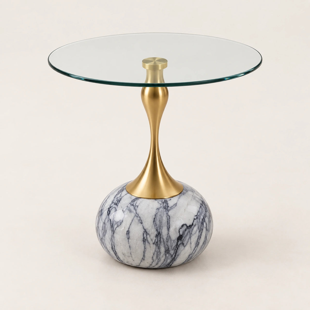 Table d’appoint DUNE - Blanc à veines contrastées - vue 5