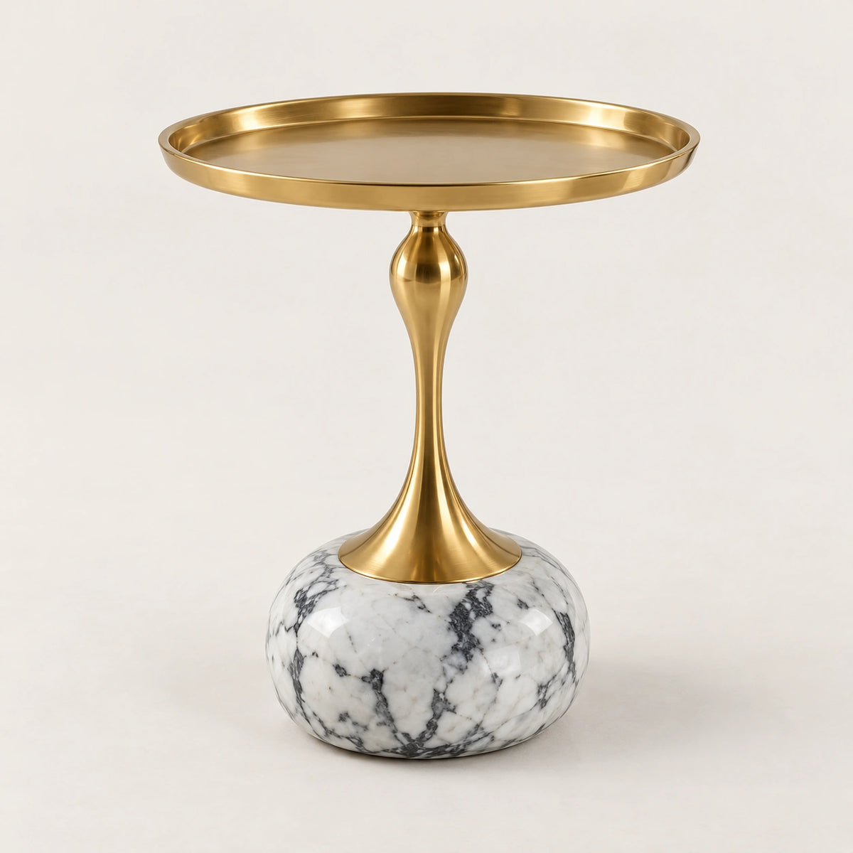 Table d’appoint MÉLO - Blanc veiné - vue 3