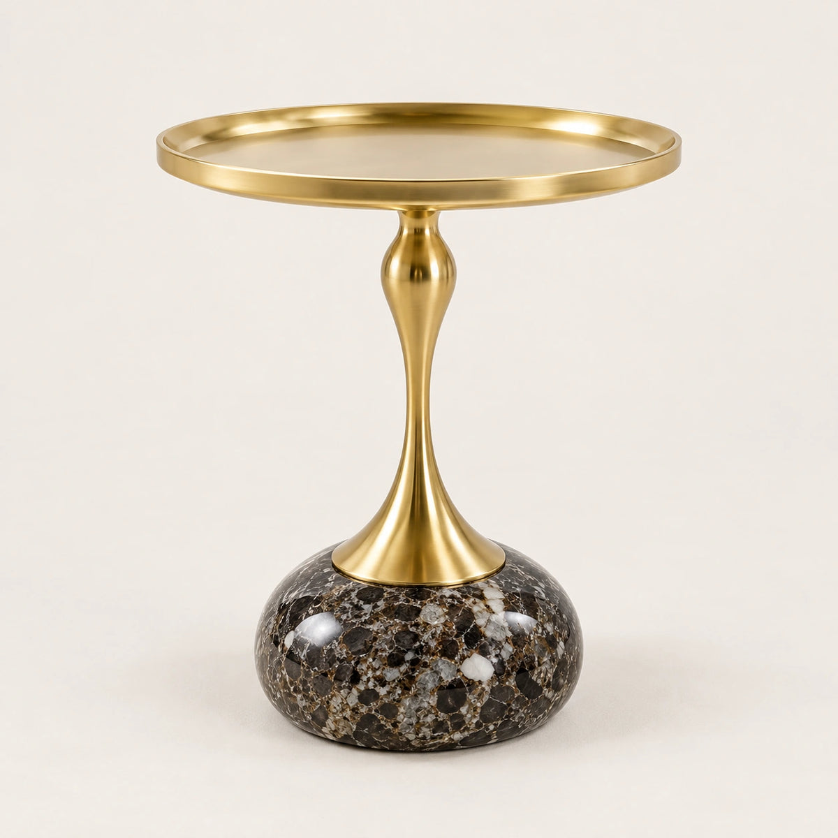 Table d’appoint MÉLO - Brun veiné - vue 2