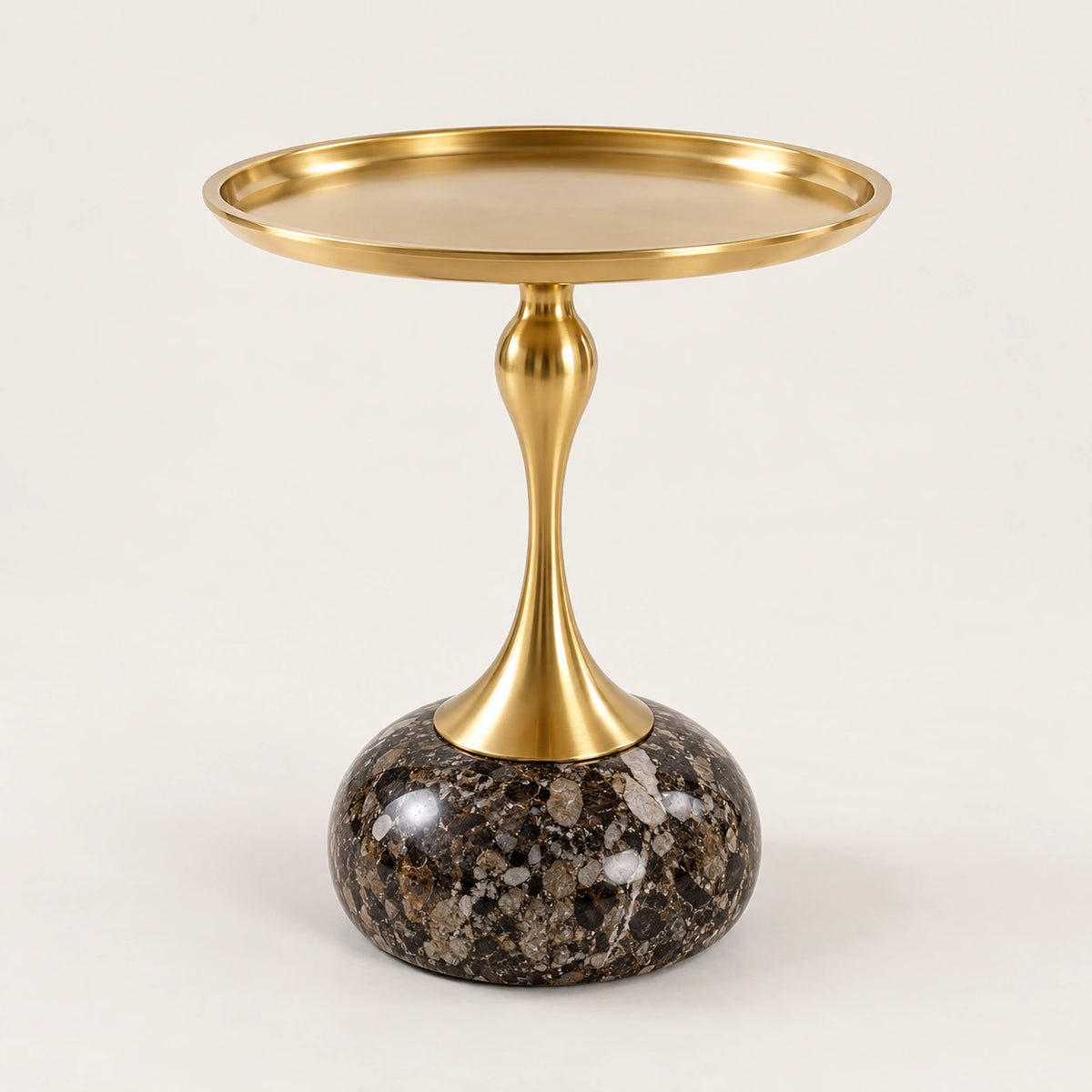 Table d’appoint MÉLO - Brun veiné - vue 3