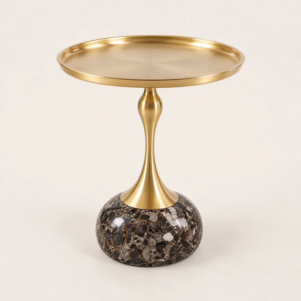 Table d’appoint MÉLO - Brun veiné - vue 5